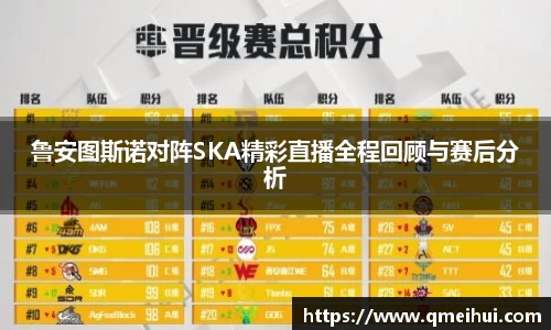 鲁安图斯诺对阵SKA精彩直播全程回顾与赛后分析